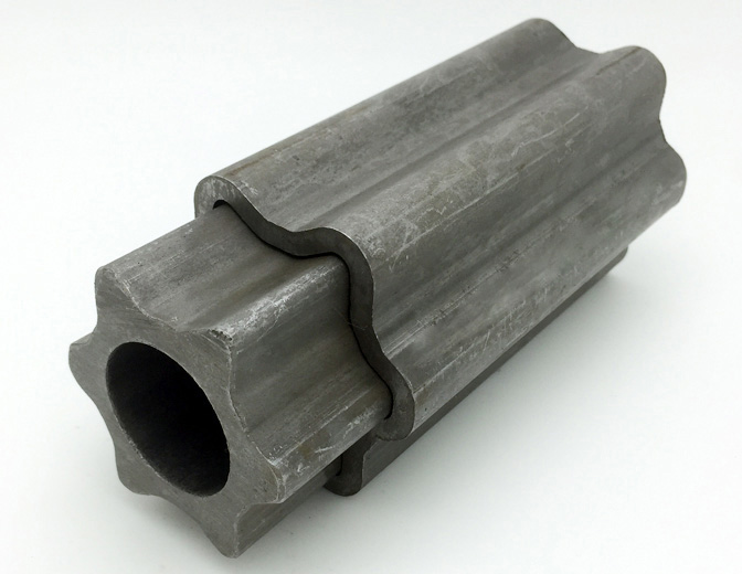 Star-with-round-inner-core-steel-tube